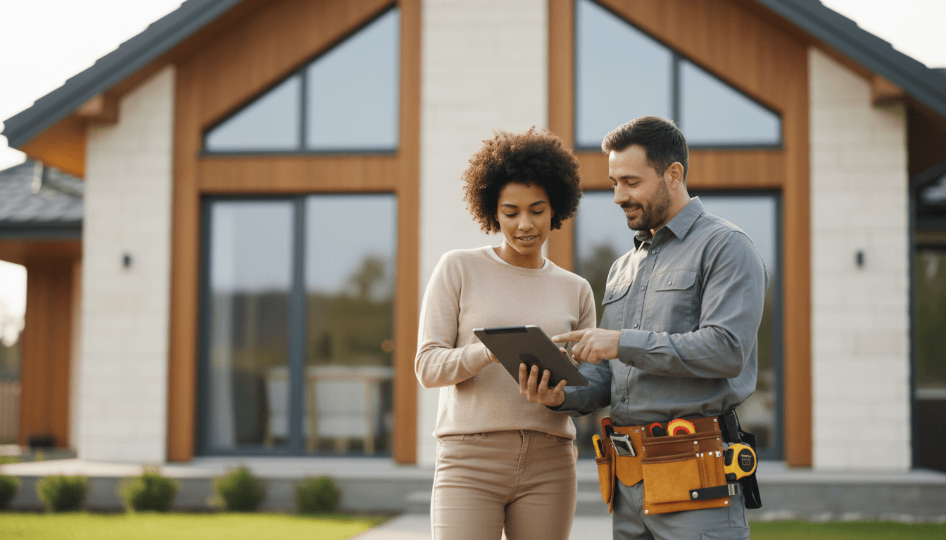 Contractor shaking hands with homeowner after a home improvement project